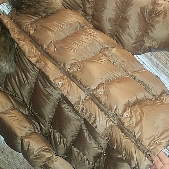 RALPH LAUREN Cayfrutray Truffle DOWN Puffer Jacket Winter Coat Faux Fur - Picture 9 of 11